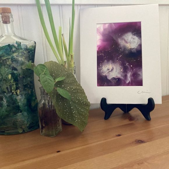 New Original Signed Artwork Alcohol Ink on Paper - Picture 4 of 6